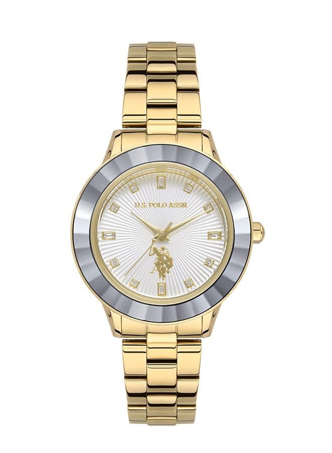U.S. Polo Assn. USPA2044-03 Elegant 36mm Gold-Plated Women's Watch - Image 1