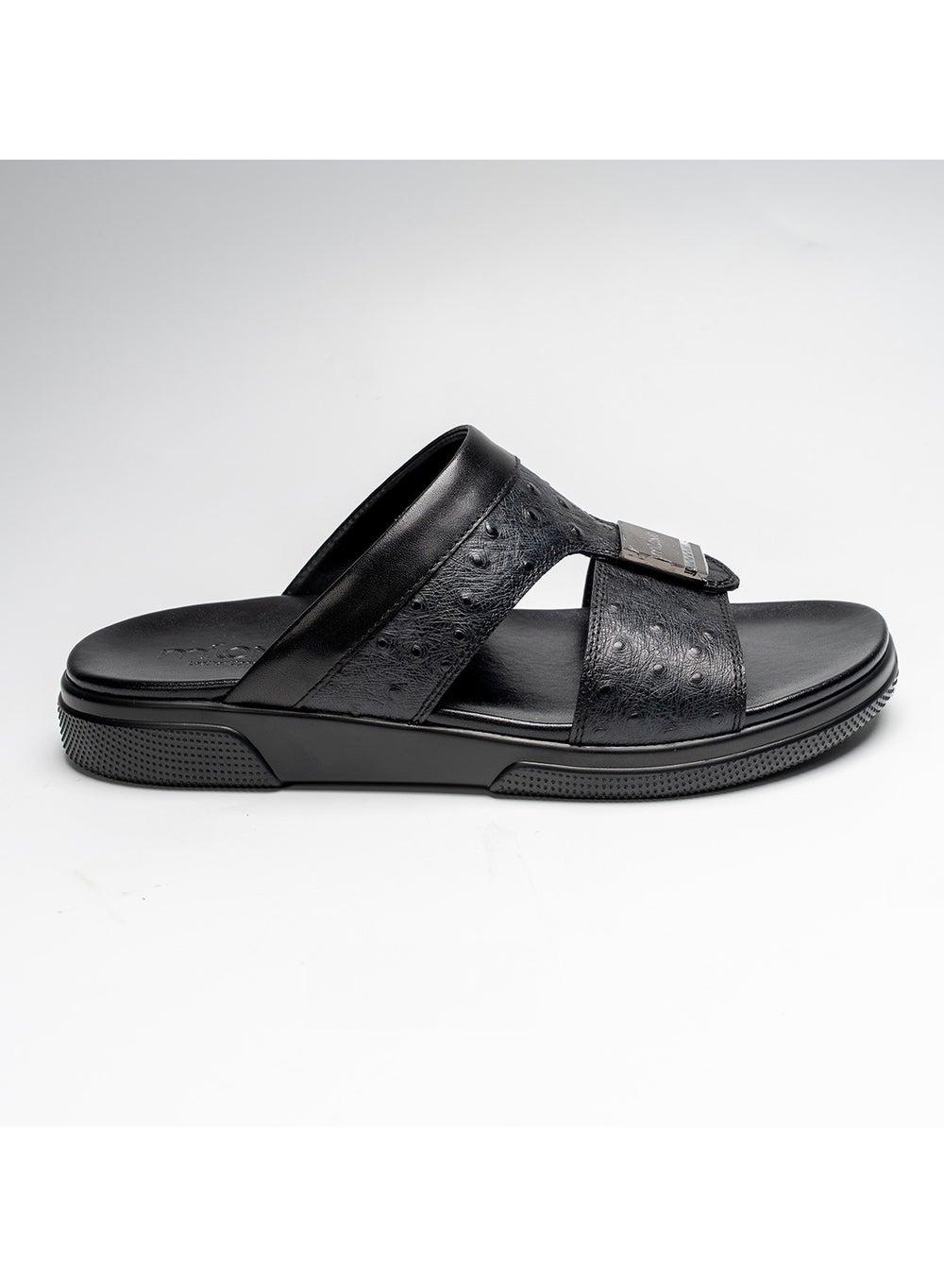 ADMON Elegance: Luxurious Black Arabian Sandals for Men - Image 1