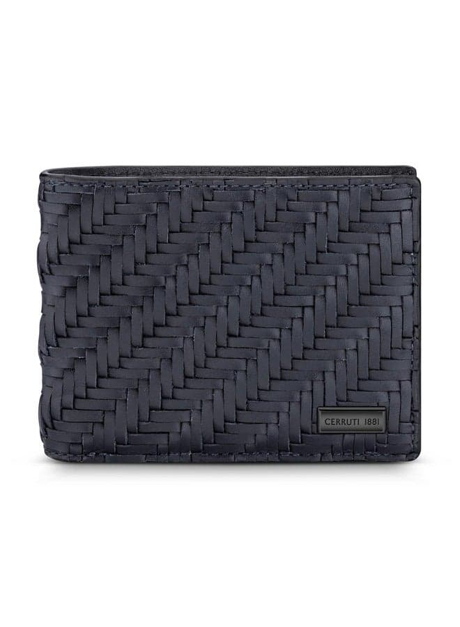 CERRUTI 1881 Tessuto Navy Leather Wallet CEPU06644M-BLU - Image 1