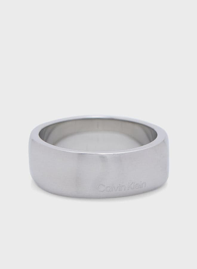CALVIN KLEIN Ck Metallic Waves Men's Statement Ring - Image 1