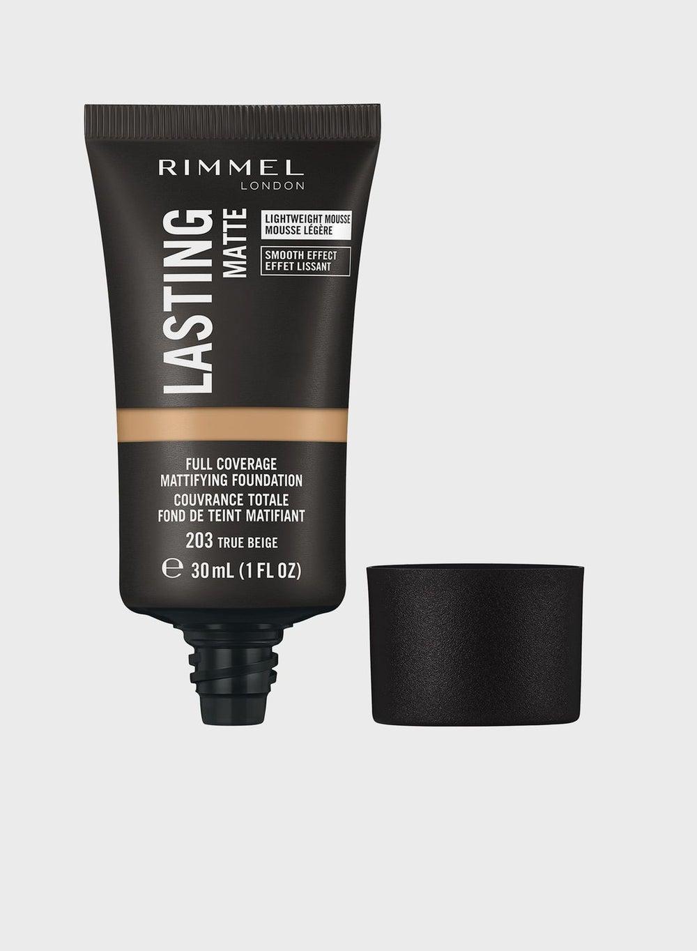 Rimmel Lasting Finish Matte Foundation 203 True Beige, 30ml - Image 1