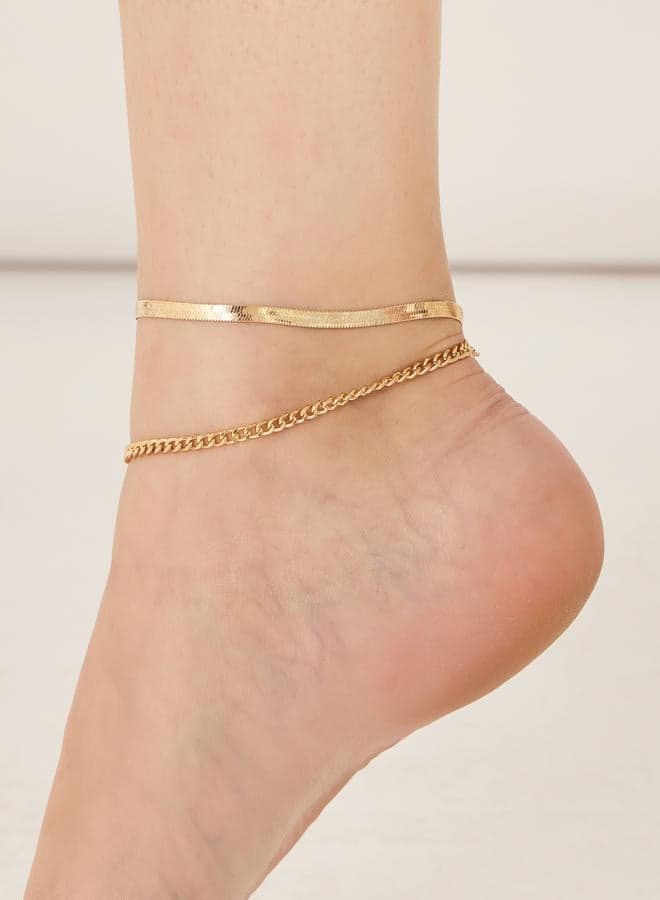 Styli Assorted Anklet Duo for Women - Chic and Versatile - Image 1