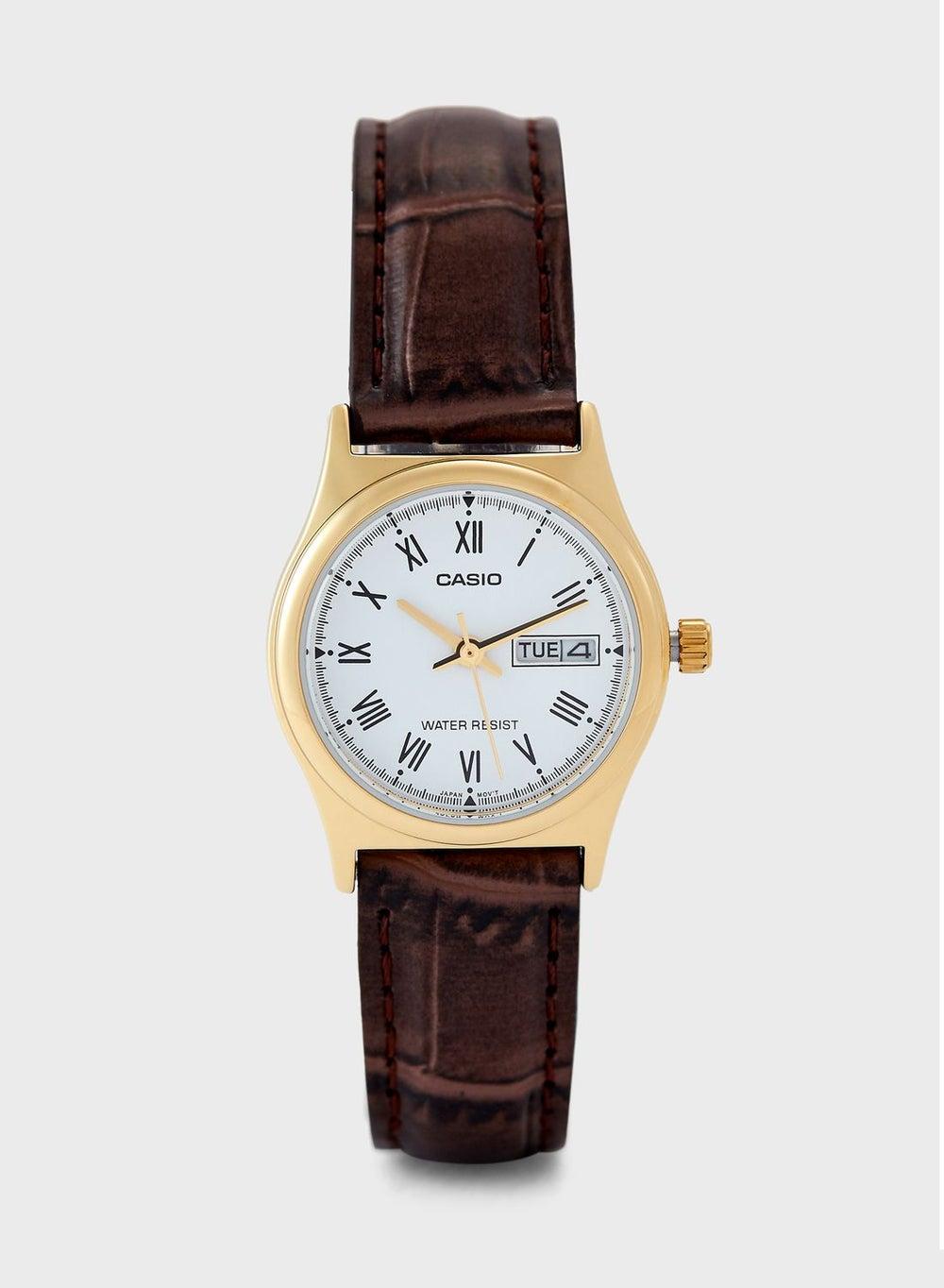 CASIO Elegance Leather Strap Analog Watch for Women - Image 1