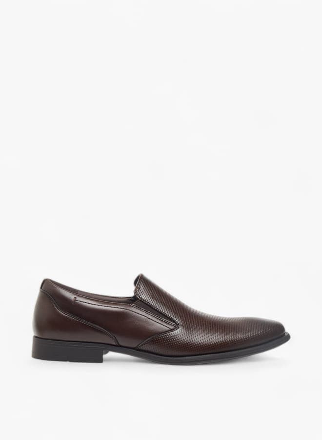 Premium Textured Men's Loafers - 16 63101 2Brown - Image 1