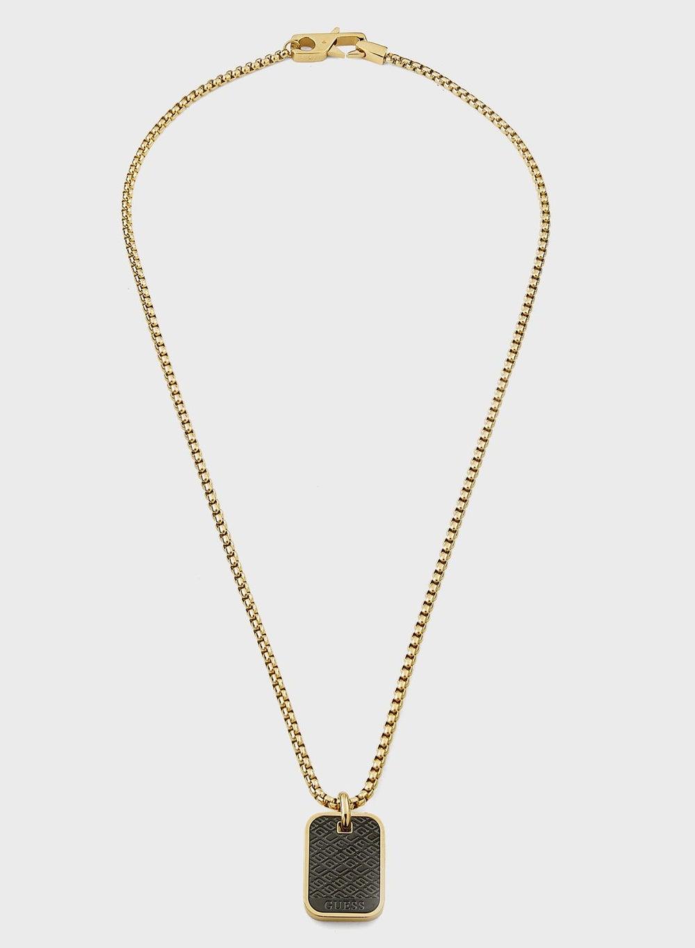 GUESS Stainless Steel Logo Tag Men's Necklace - Image 1