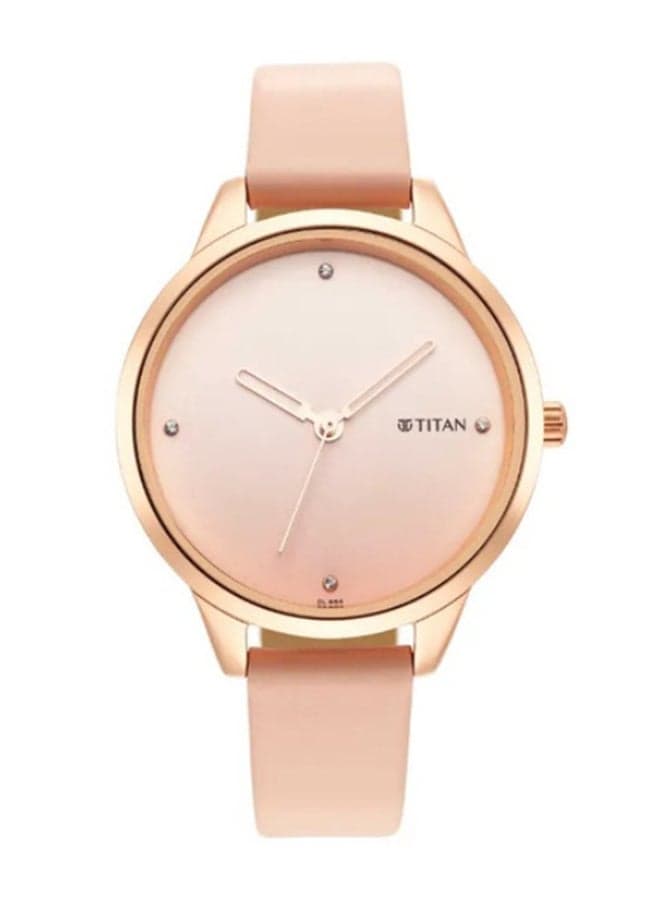 Pastel Dreams Titan Pink Leather Women's Watch - Image 1