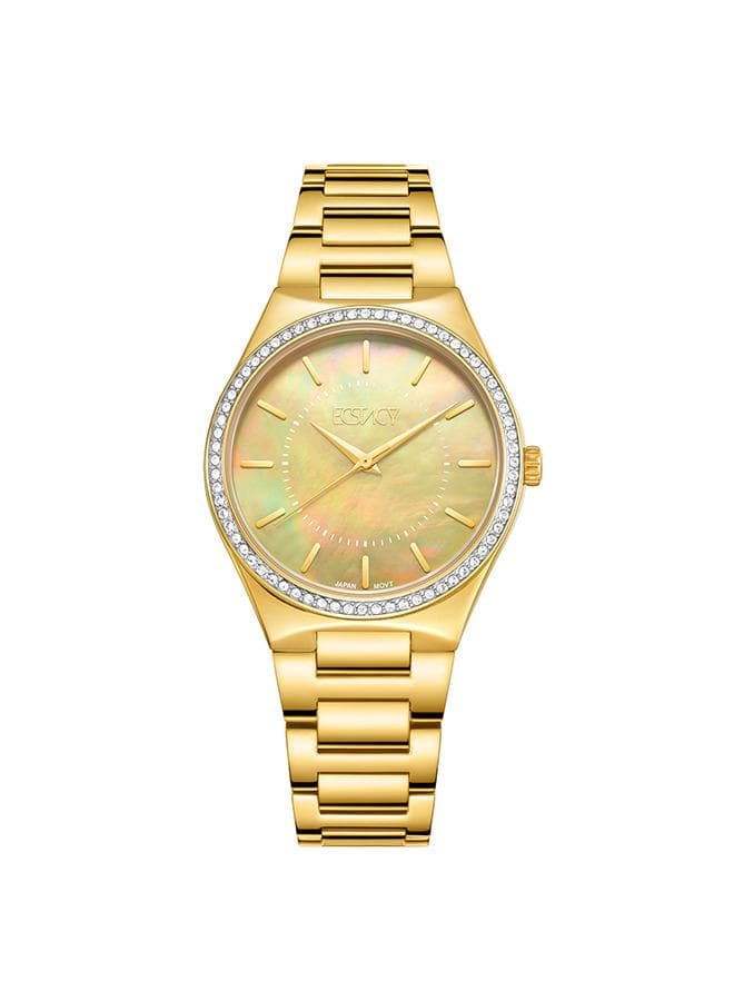 ECSTACY E23507-GBGMH Elegant Gold Stainless Watch - 34mm - Image 1