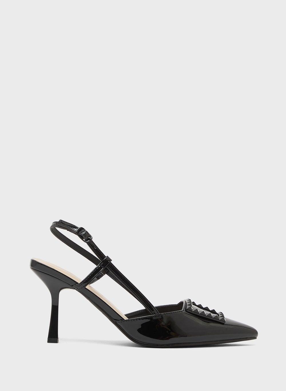 Salado81 Black Slingback Heeled Pump - Elegance Redefined - Image 1