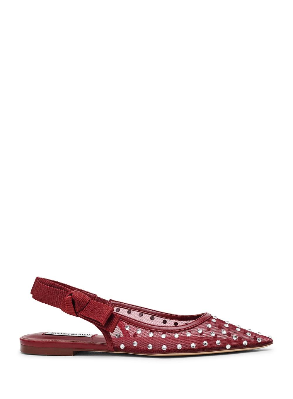Olyviar DK Cherry Lacq Sling Back Flat Sandals - Image 1