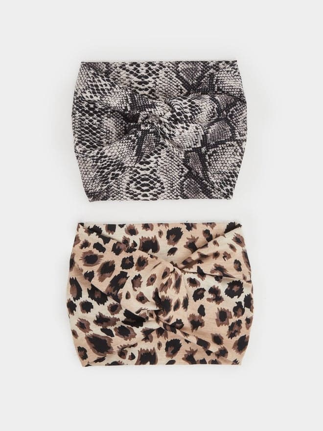 Styli Chic Animal Print Headbands - Set of 2 for Women - Image 1