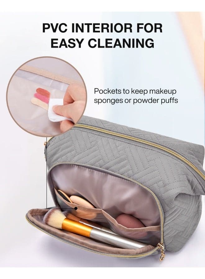 BAGSMART Grey Bonchemin Elegance Travel Makeup Bag - Image 1