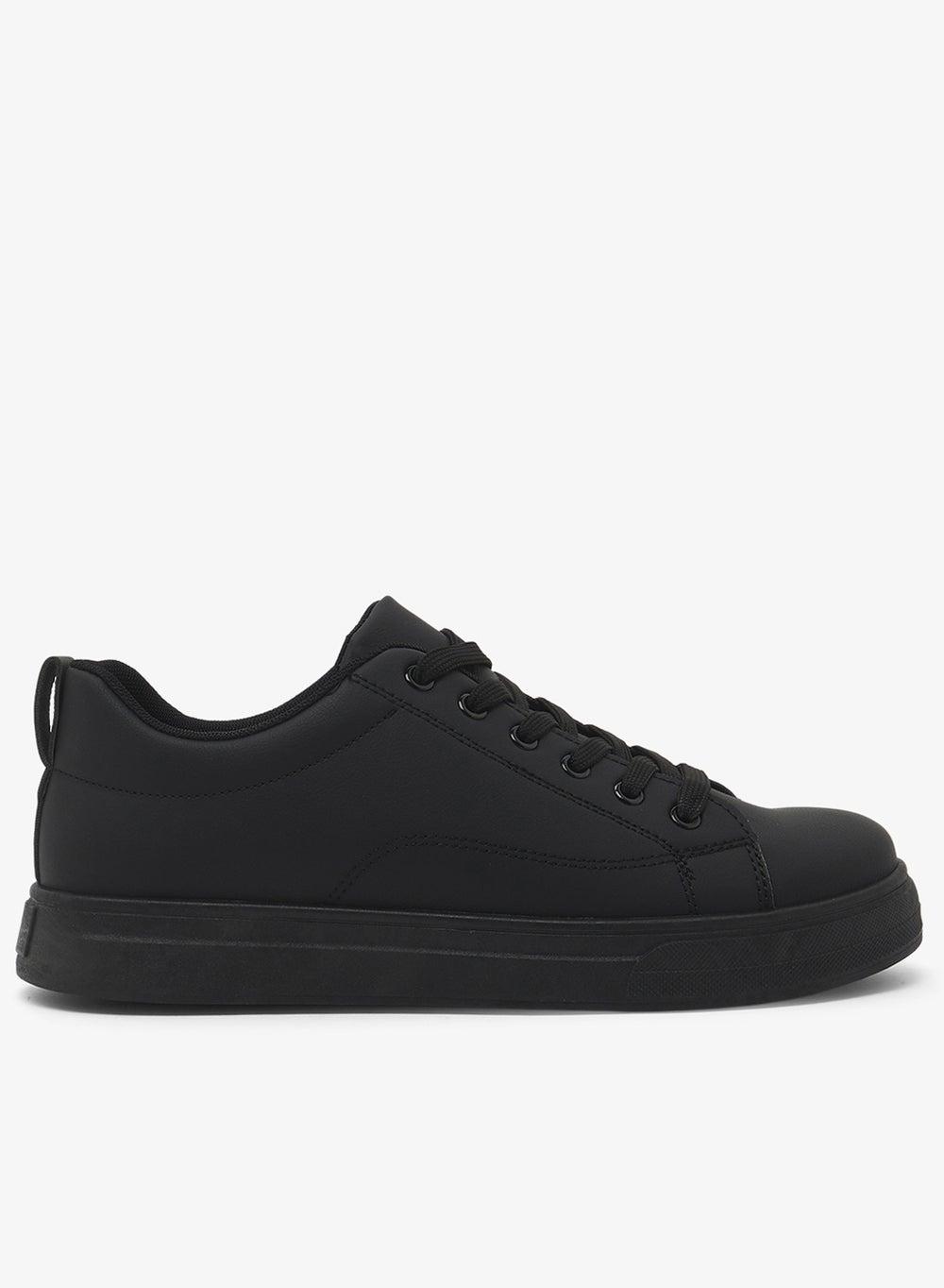 Elegant Tif001 Casual Court Low-Top Sneakers in Black - Image 1