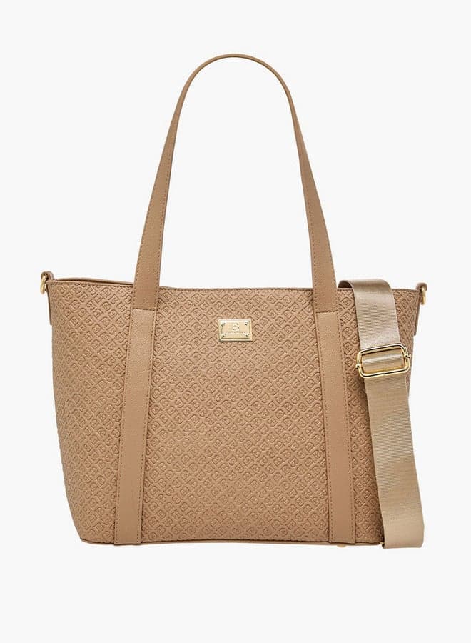 Flora Bella Women's Monogram-Embossed Tote with Detachable Strap - Image 1