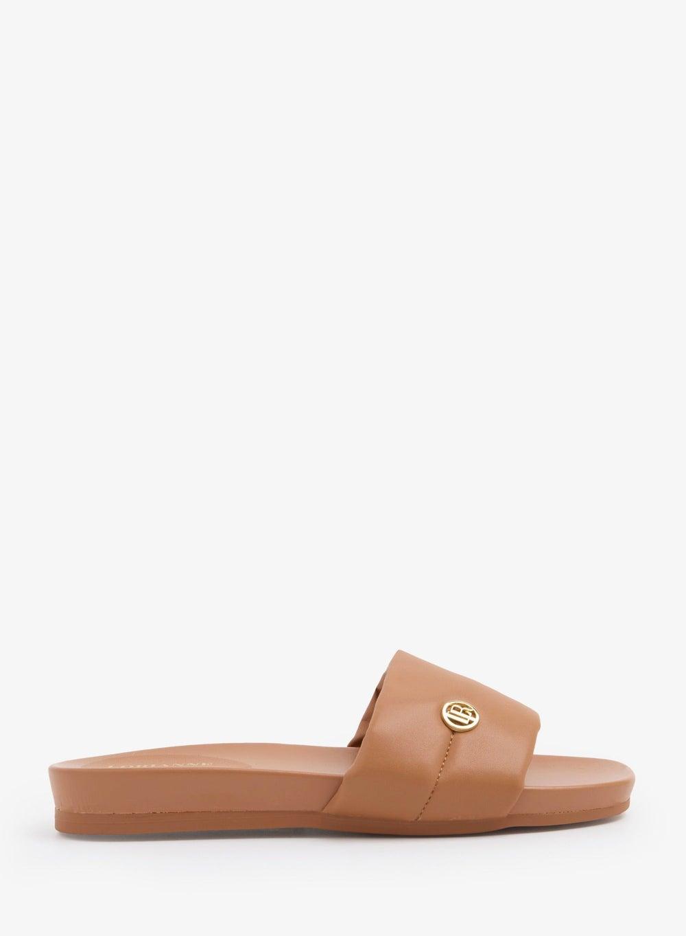 Gracefull Mocha Slides: Elegance with Every Step - Image 1