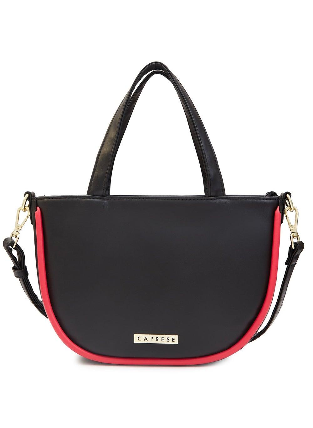 CAPRESE Gracie Black Faux Leather Satchel - Style & Utility Combined - Image 1