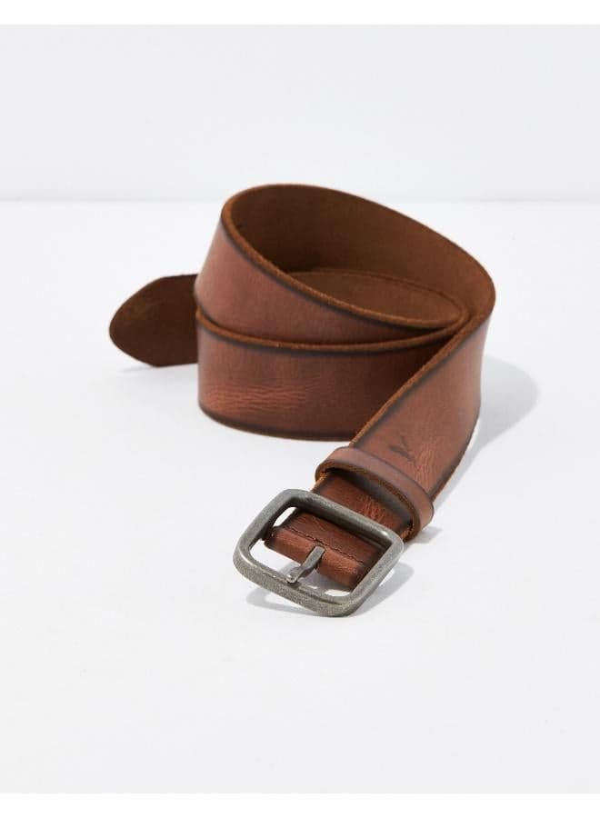 American Eagle Raw Edge Leather Belt - Classic Elegance - Image 1