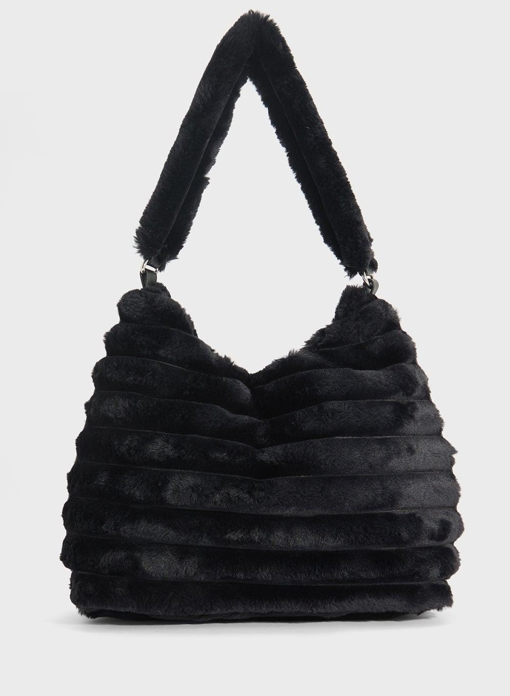 Skinnydip London Fluff Noir Hobo - Sleek, Chic Comfort - Image 1