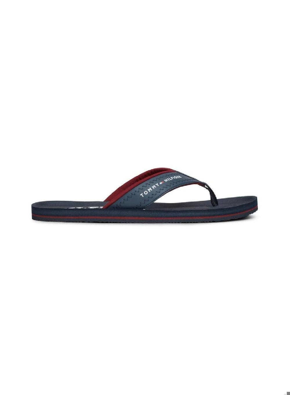 Comfort Hilfiger Bea Logo Strap Flip-Flops – Military Denim - Image 1