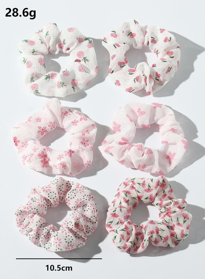 Floral Elegance Hair Tie Collection - Set of 5 - Image 1