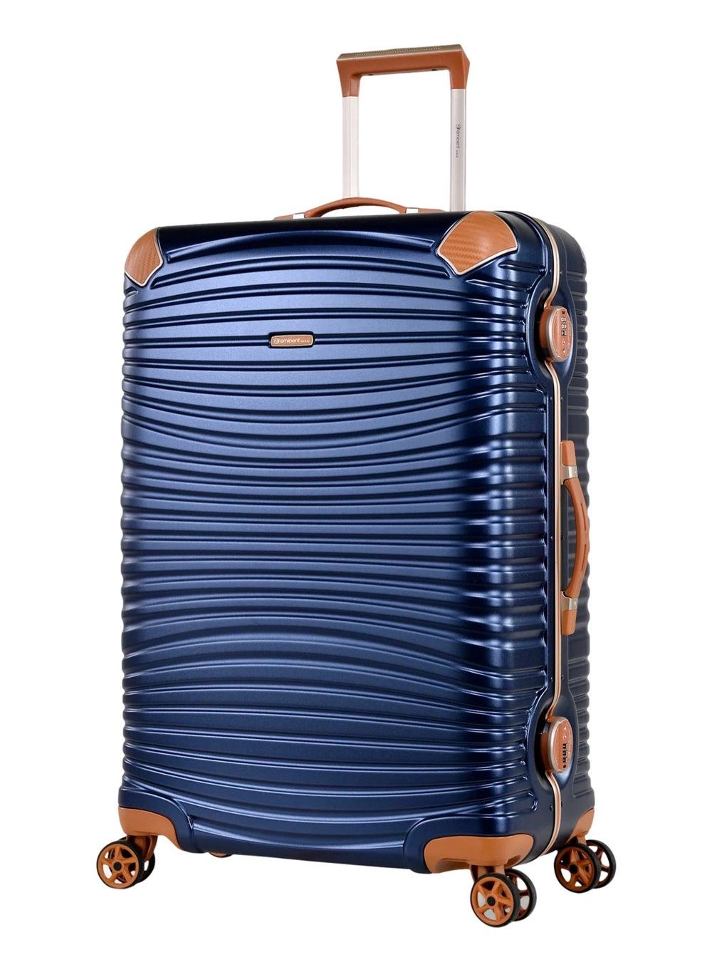 Blue Moon E9R1: Luxe Large Checked Polycarbonate Suitcase - Image 1