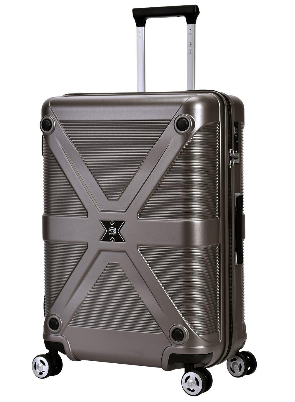 Eminent 28 Gold Grey Polycarbonate Large Suitcase with TSA Lock KJ97 - Image 1