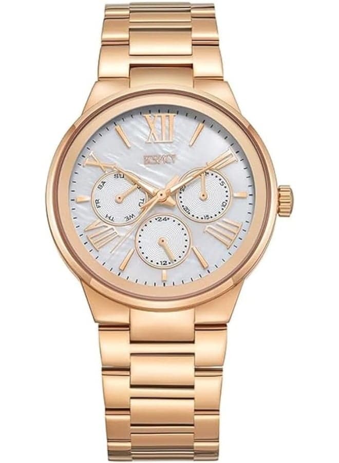 ECSTACY E23613-RBKM Elegant Multi-Function Rose Gold Watch - Image 1