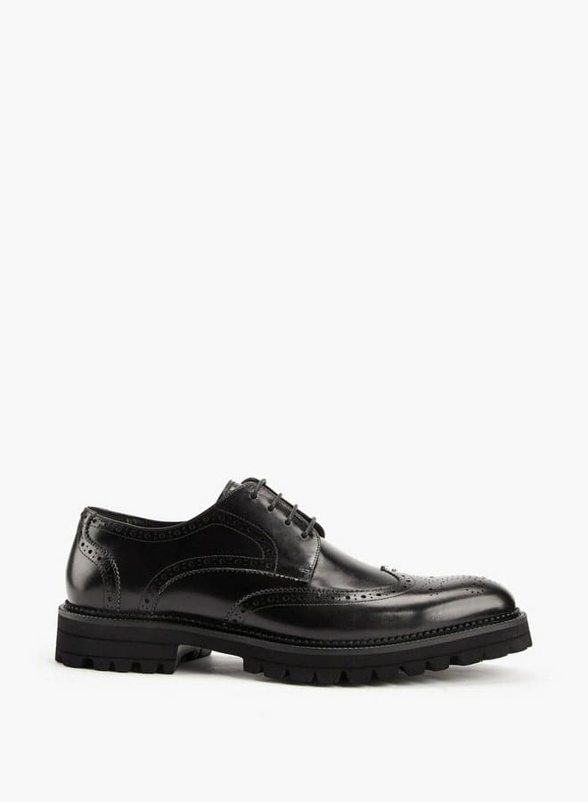 T908 B288 Elegant Textured Derby Shoes for Men - Image 1