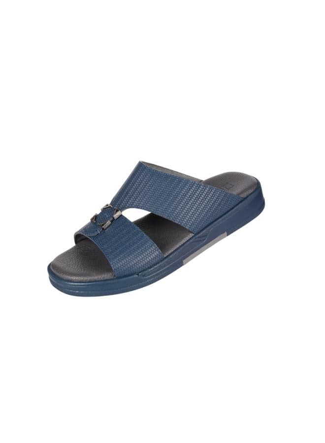 Barjeel Uno MSA133 Navy Arabian Leather Sandals - Image 1