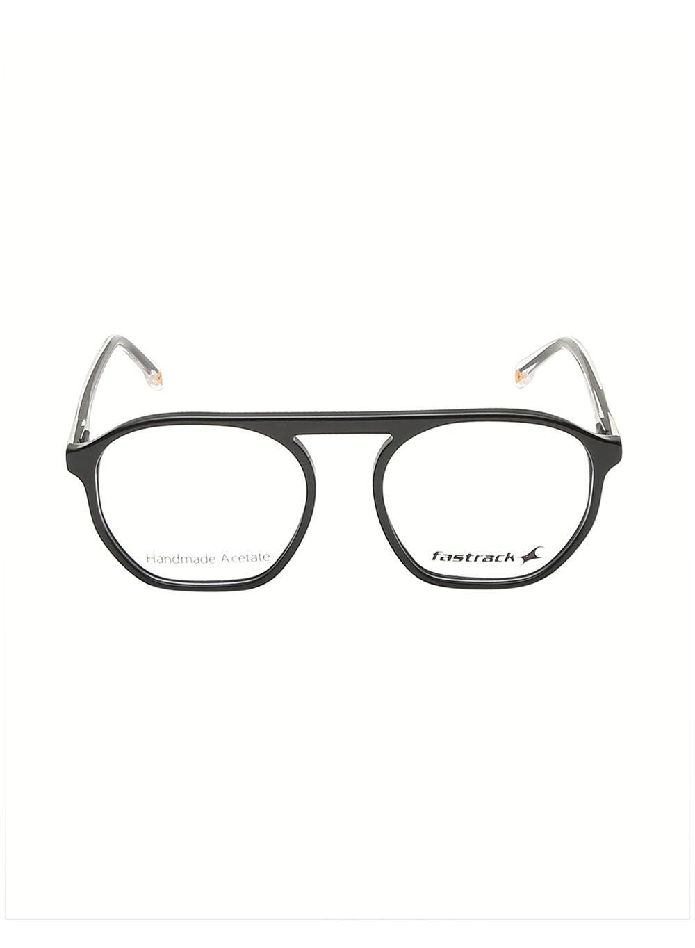 Fastrack Aviator Rimmed Eyeglasses - Classic Black and Clear - Image 1