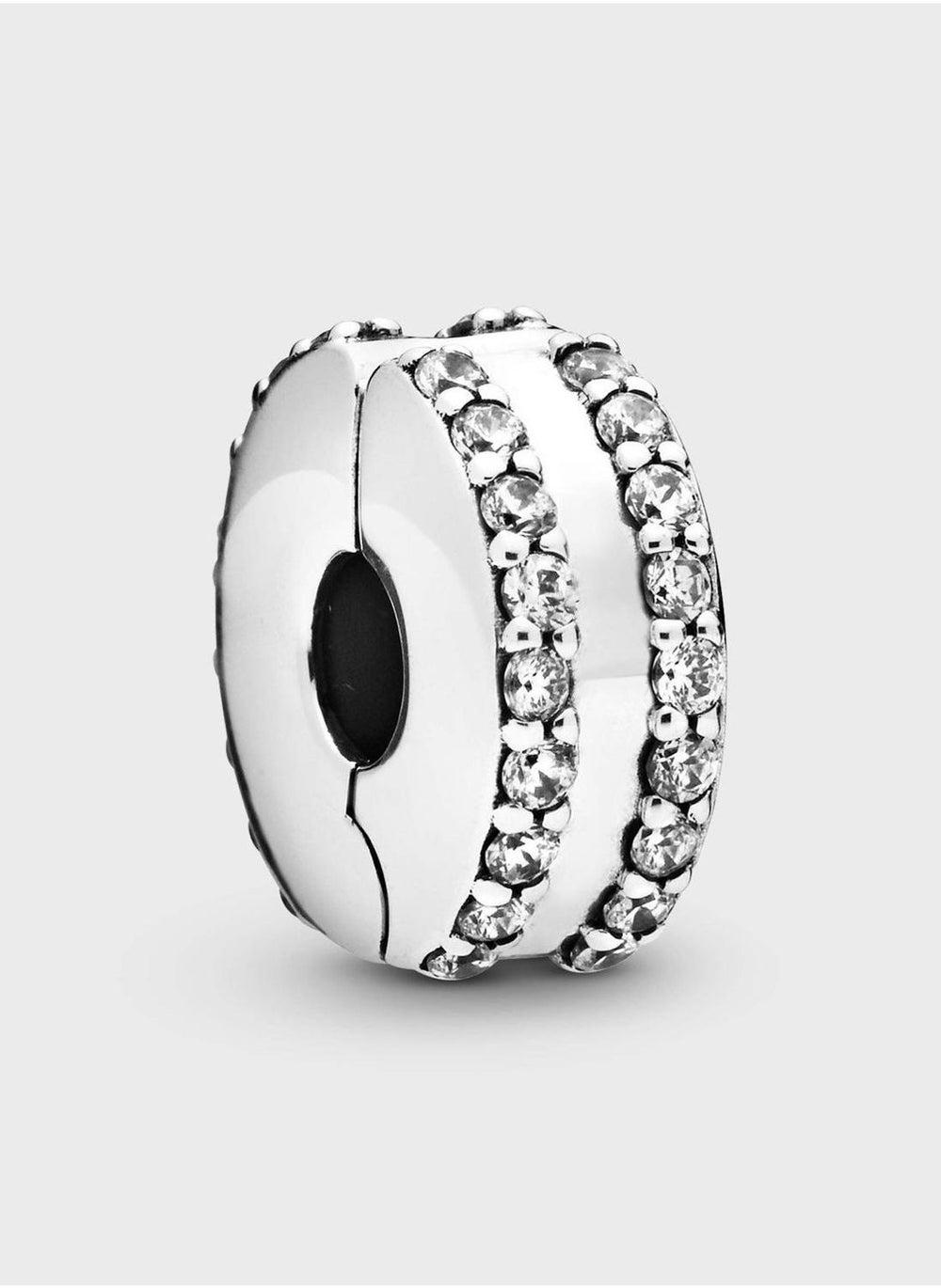 PANDORA Timeless Elegance PavÃ© Clip Charm for Women - Image 1