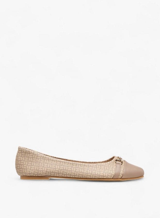 Elegant Bs438A Monogram Ballerina Slip-Ons - Image 1