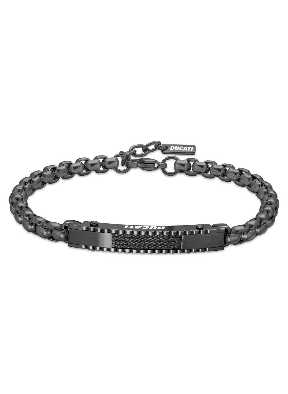 Ducati Corse Turbo Grey Metal Gent's Stainless Steel Bracelet - Image 1