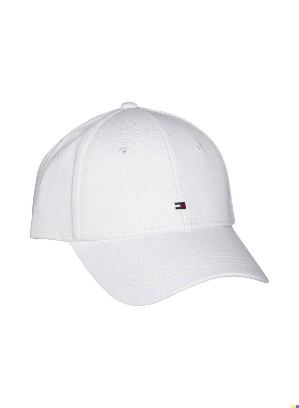 TOMMY HILFIGER Men's Classic White Cotton Baseball Cap - Image 1