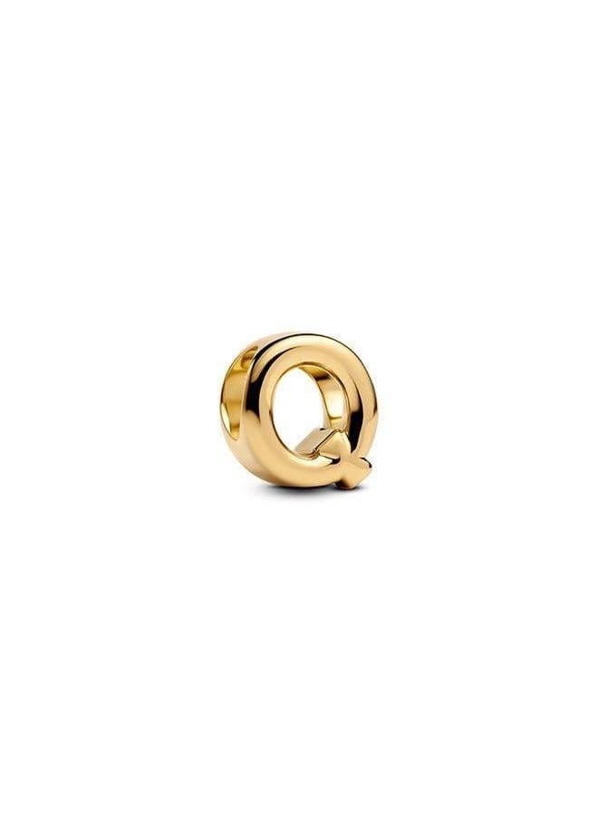 PANDORA Letter Q 14k Gold-Plated Alphabet Charm - Image 1