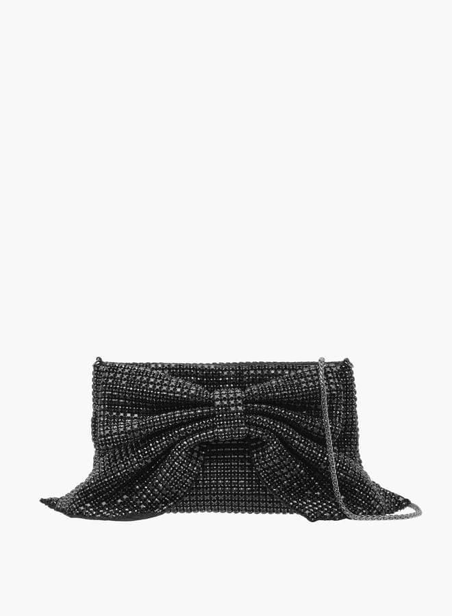 Celeste Chic Bow Crossbody with Elegant Chain Strap - Image 1