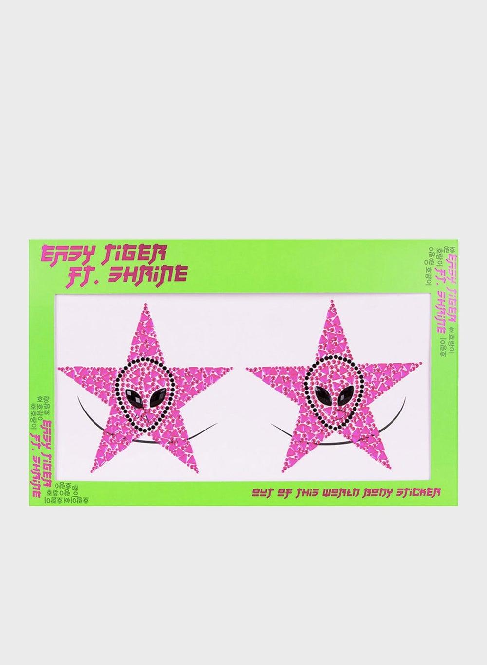 Neon Pink Tiger Body Sticker - Cosmic Shine - Image 1