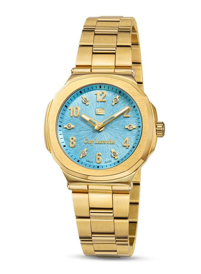 Guy Laroche Charlie 33mm Gold-Plated Swiss Watch for Women - Image 1