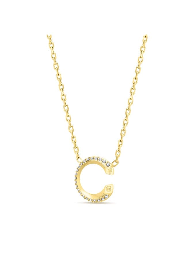 CERRUTI 1881 Alessia Gold-Plated Crystal Pendant Necklace - Image 1