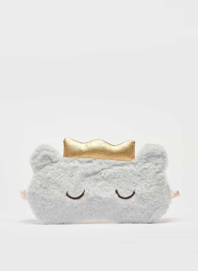 Chic Cat Textured Sleep Mask & Pouch 7533021 Ecom Lyp37 - Image 1