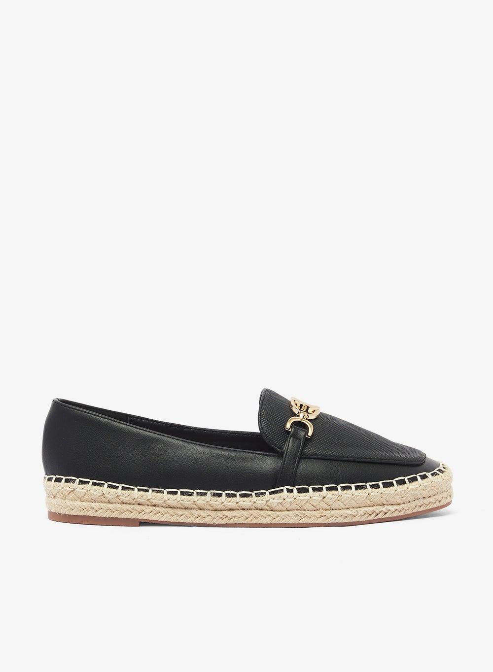 Vhl60031108A Elegant Black Moccasin Espadrilles for Women - Image 1