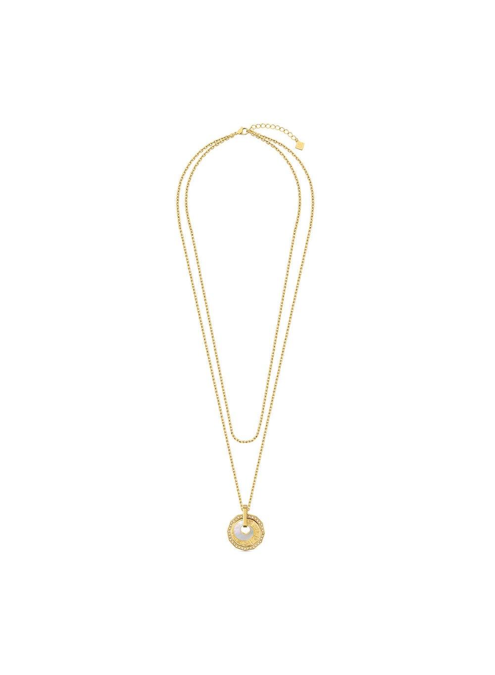 Guy Laroche Coralie Gold-Plated Elegance Necklace with Pearls - Image 1