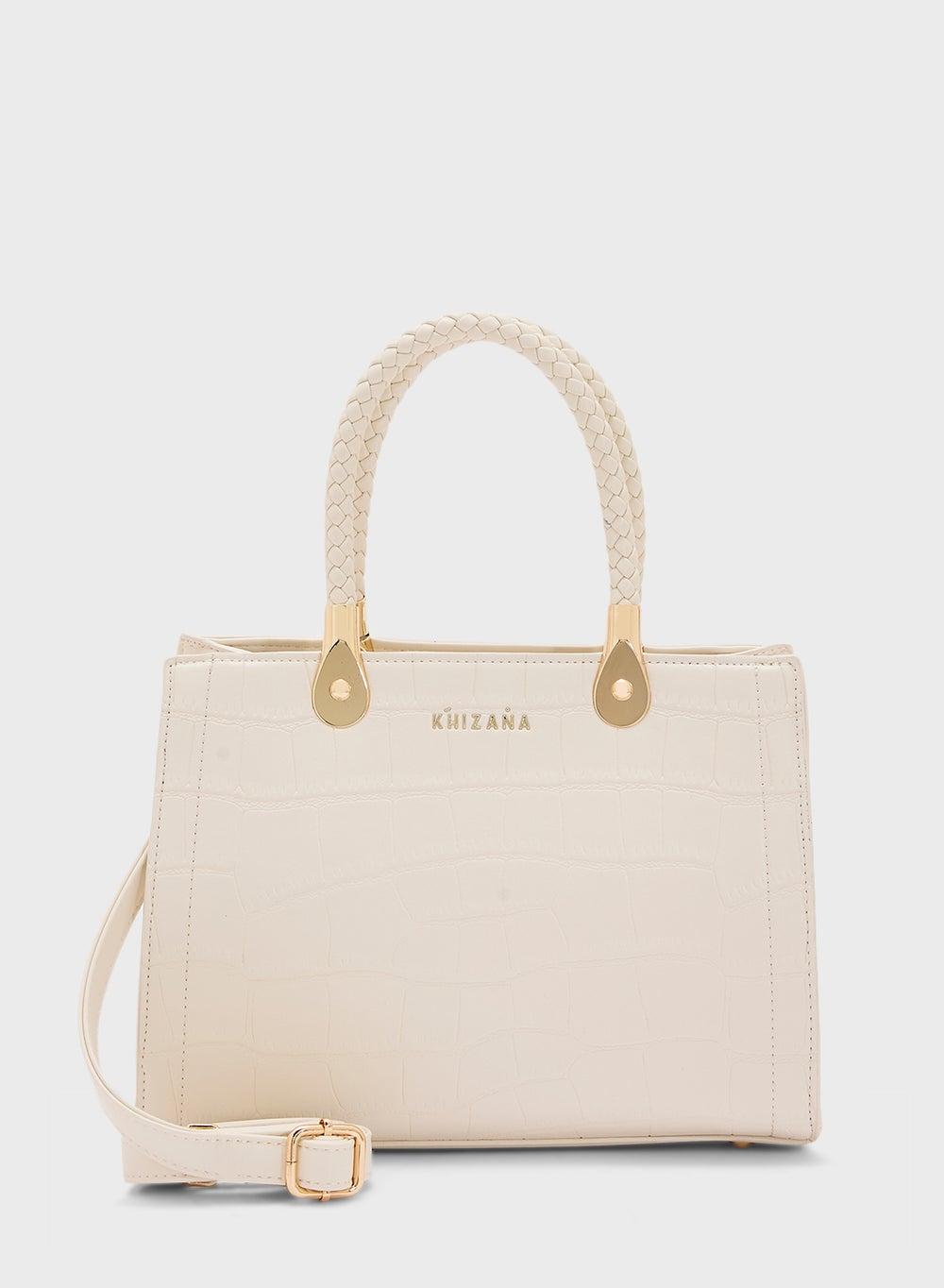 Khizana Croc Print Elegance Satchel for the Modern Woman - Image 1