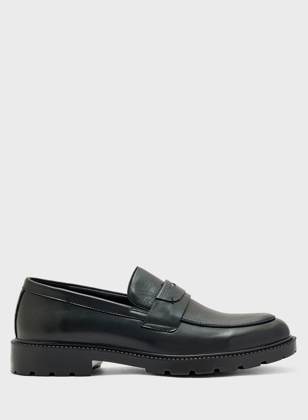 Rw2391 Elegant Black Chunky Sole Loafers - Image 1