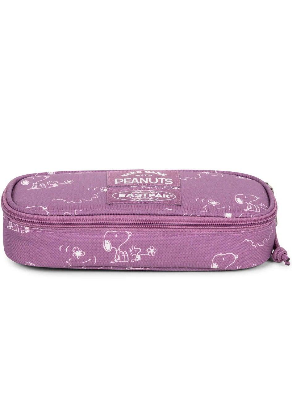 EASTPAK Oval Single Peanuts Pink - Chic Hard Pencil Case - Image 1