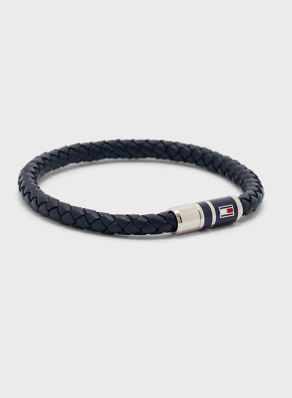 TOMMY HILFIGER Men's Braided Leather Bracelet - Image 1