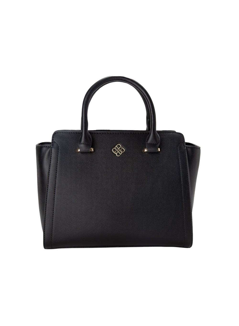 Bata Elegance: Women's Textured Top Handle Bag in Black - Image 1
