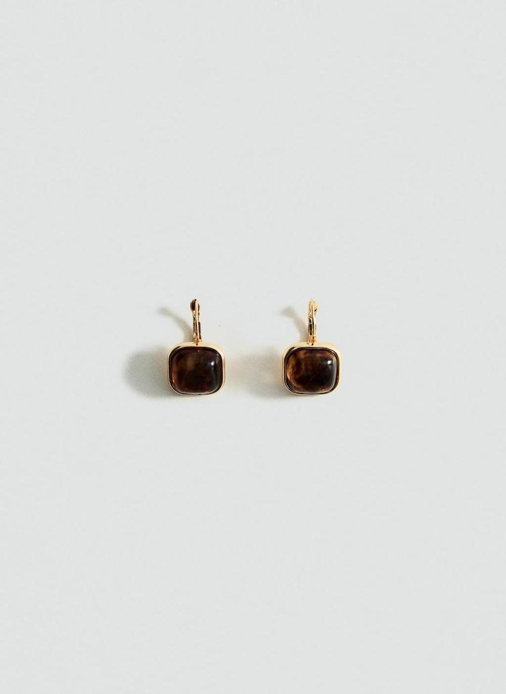 MANGO Elegant Resin Square Earrings for Women - Image 1