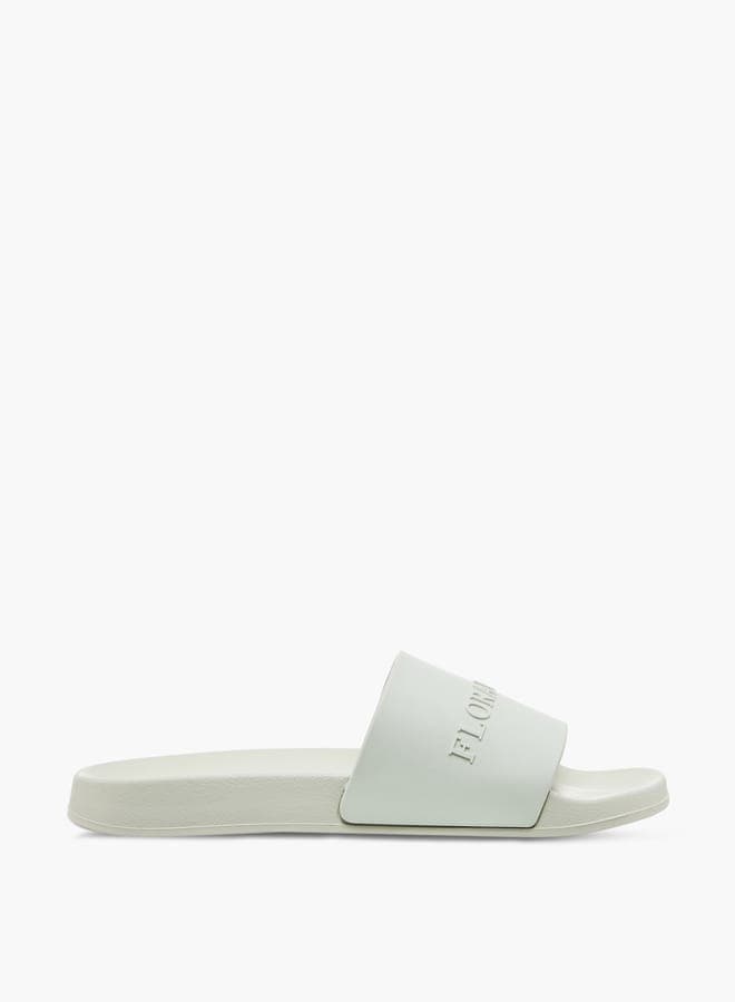 Elegant P3020110Wgreen Women's Green Logo Slides - Image 1