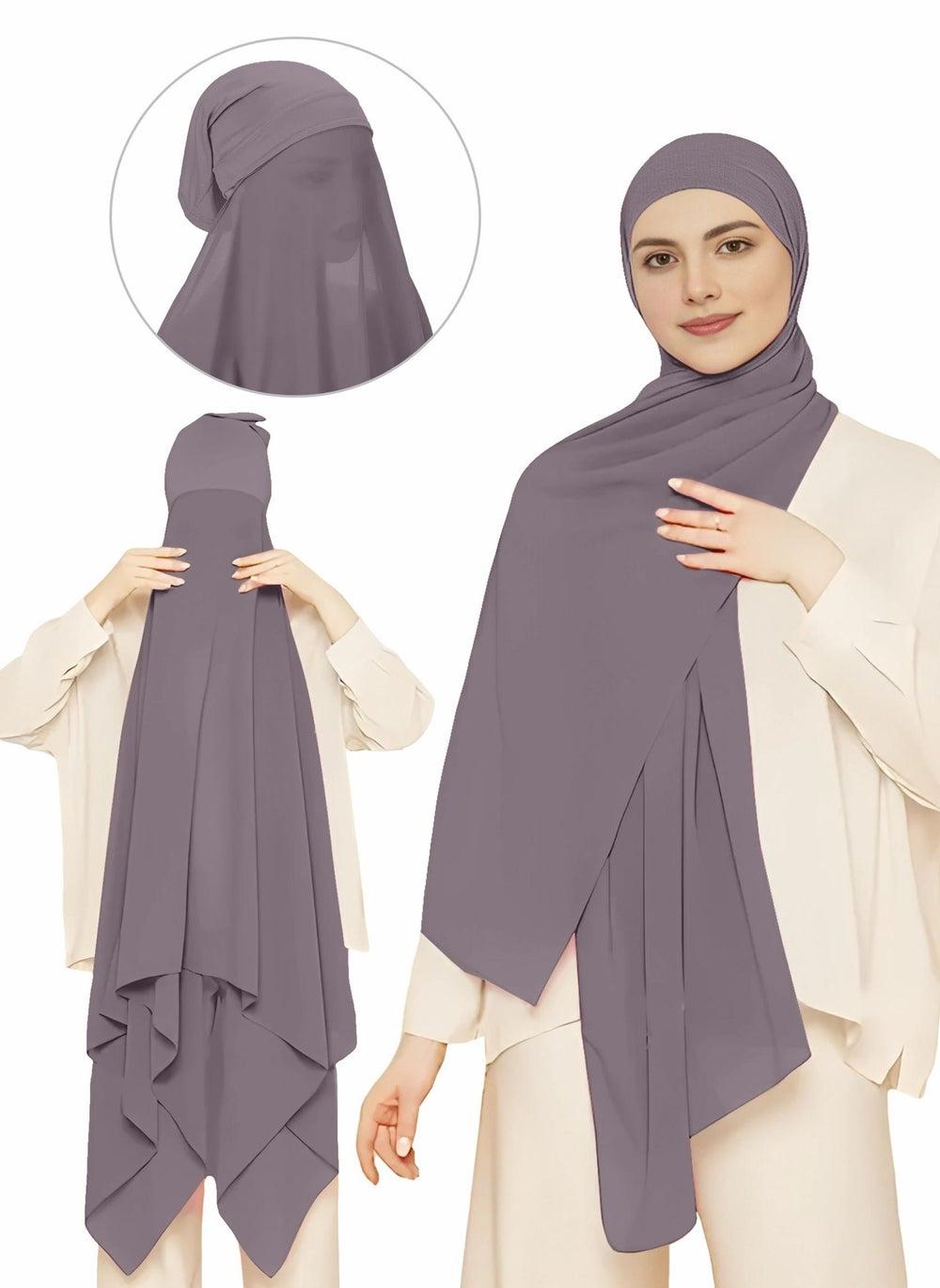 NUKHBAA Rocket Metallic Instant Hijab Wrap HC6 - Image 1