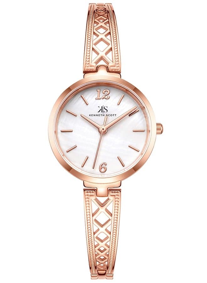 KENNETH SCOTT K22518-RBKM Elegant Rose Gold Women's Watch - Image 1